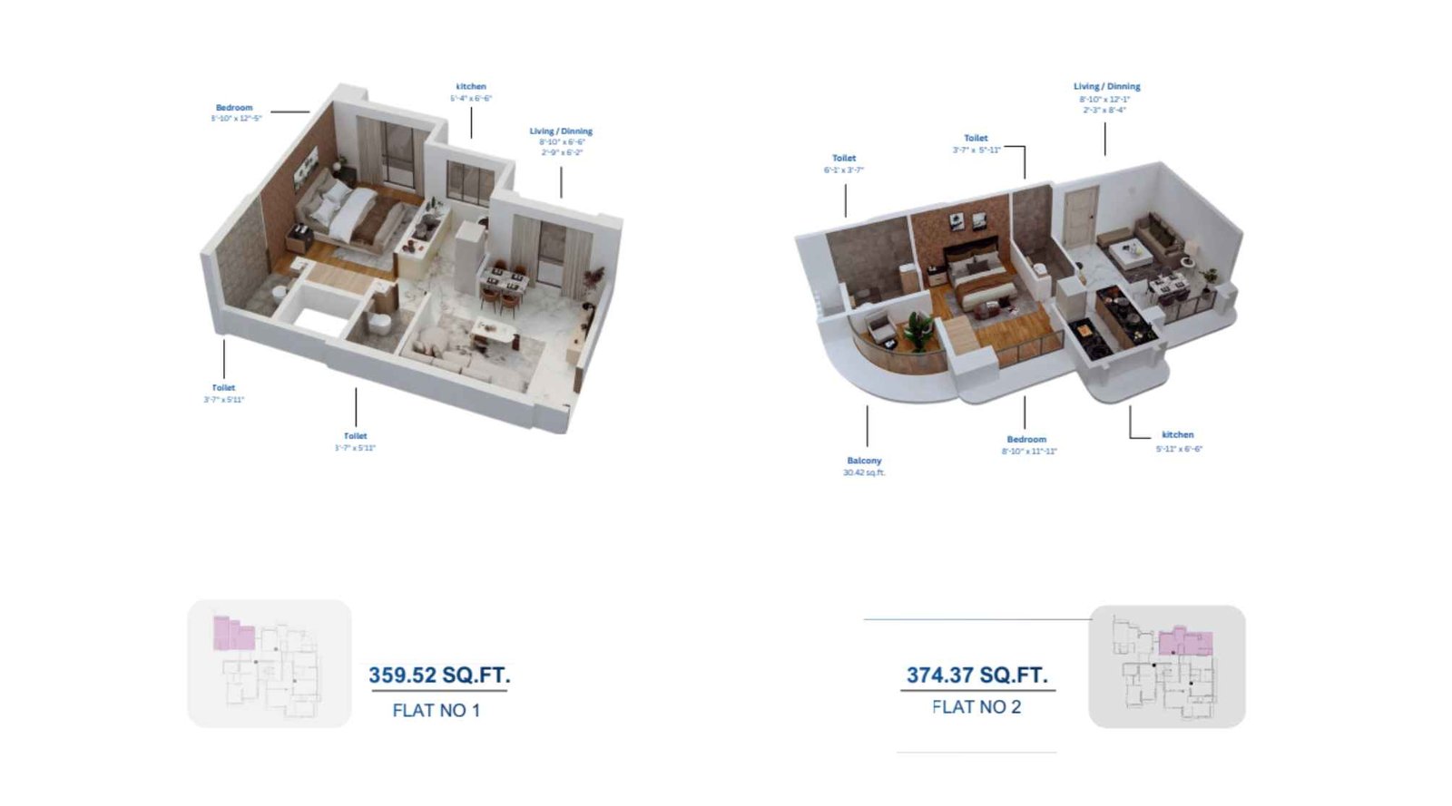 Skyline-Sky-Heights-Floor-Plan-1BHK-360-&-374-sqft