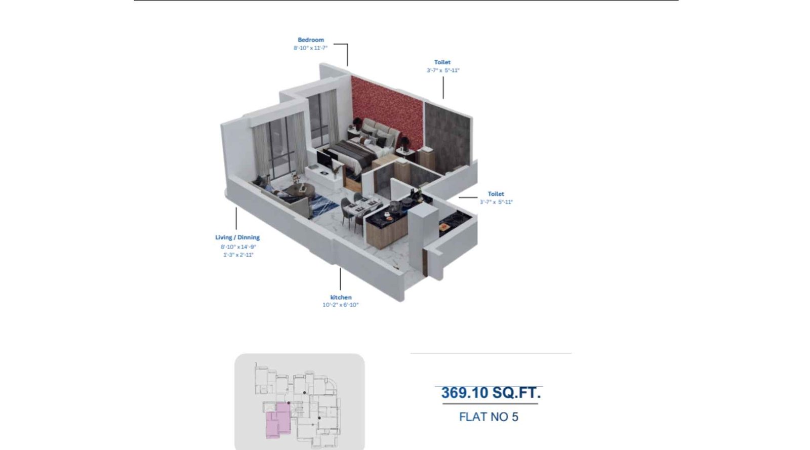 Skyline-Sky-Heights-Floor-Plan-1BHK-370-sqft